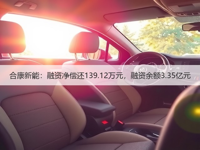 合康新能：融资净偿还139.12万元，融资余额3.35亿元(图2)