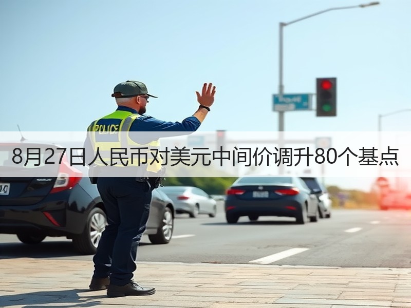 8月27日人民币对美元中间价调升80个基点