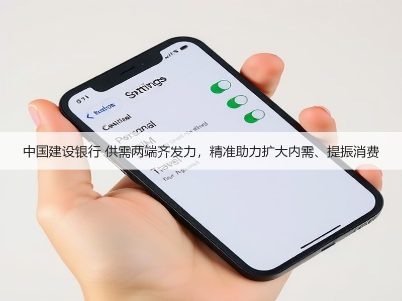 中国建设银行 供需两端齐发力，精准助力扩大内需、提振消费