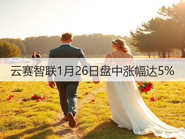 云赛智联1月26日盘中涨幅达5%(图1)