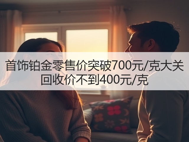 首饰铂金零售价突破700元/克大关 回收价不到400元/克(图1)