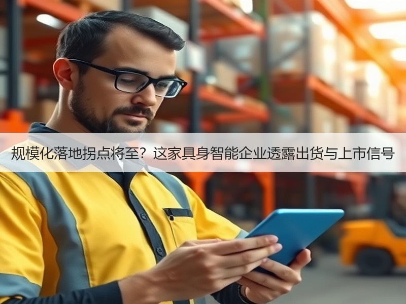 规模化落地拐点将至？这家具身智能企业透露出货与上市信号