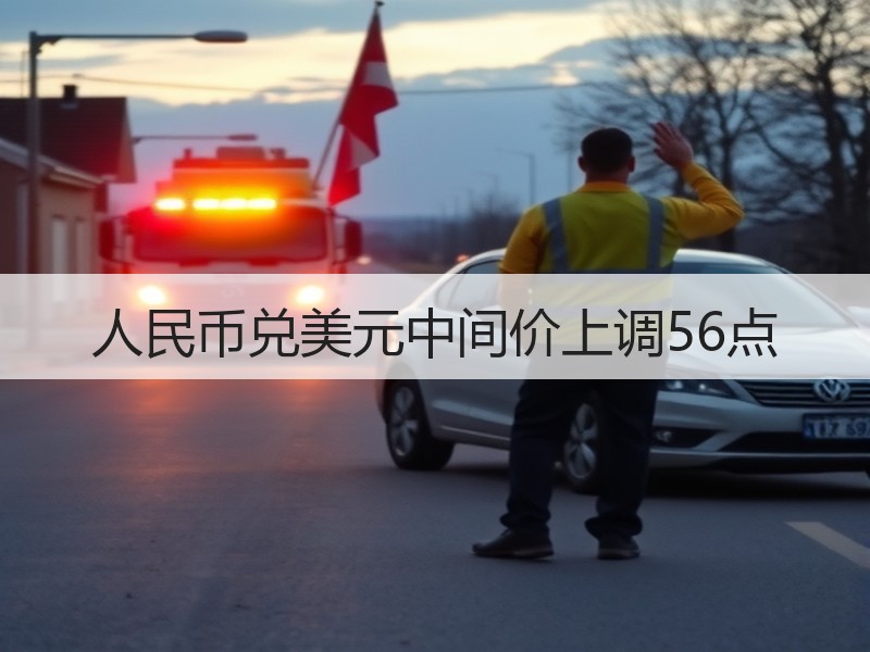 人民币兑美元中间价上调56点