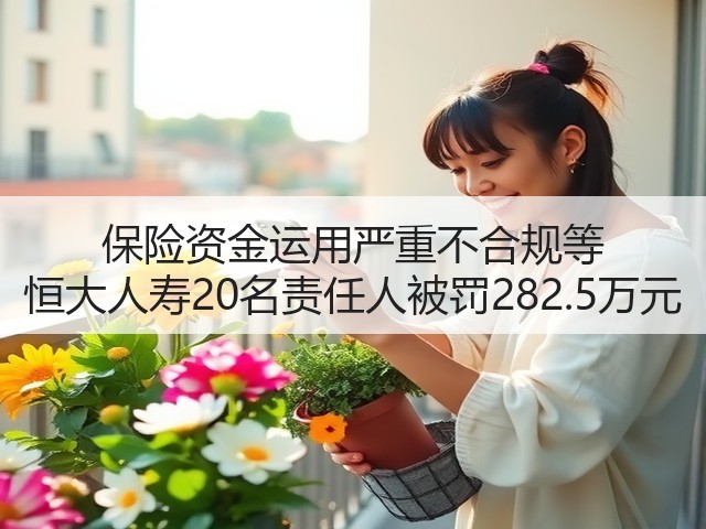 保险资金运用严重不合规等 恒大人寿20名责任人被罚282.5万元(图3) 保险资金运用严重不合规等 恒大人寿20名责任人被罚282.5万元(图3)