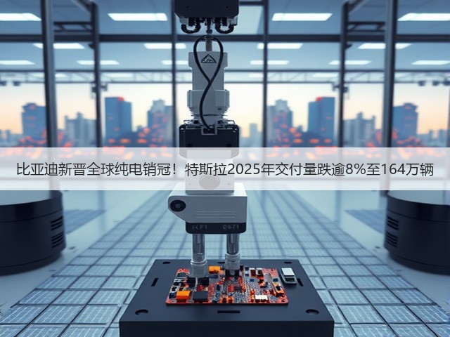 比亚迪新晋全球纯电销冠！特斯拉2025年交付量跌逾8%至164万辆(图1)