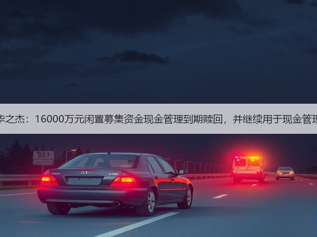 华之杰:16000万元闲置募集资金现金管理到期赎回,并继续用于现金管理(图1) 华之杰:16000万元闲置募集资金现金管理到期赎回,并继续用于现金管理(图1)