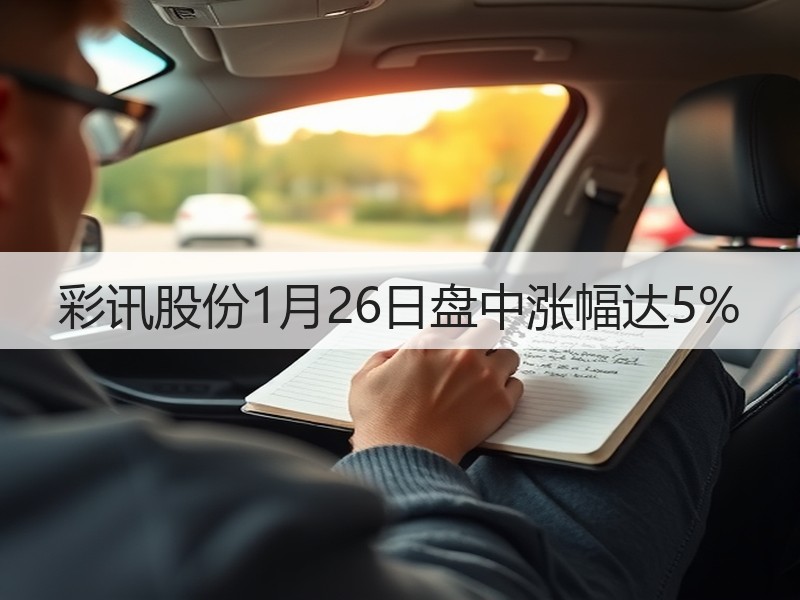 彩讯股份1月26日盘中涨幅达5%