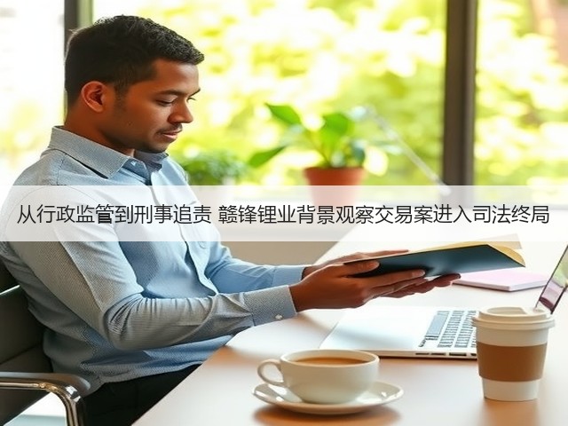 从行政监管到刑事追责 赣锋锂业背景观察交易案进入司法终局(图1)