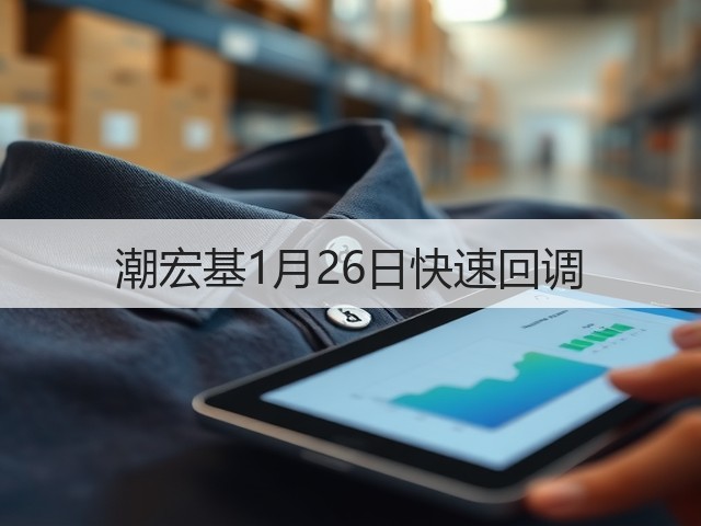 潮宏基1月26日快速回调(图1) 潮宏基1月26日快速回调(图1)