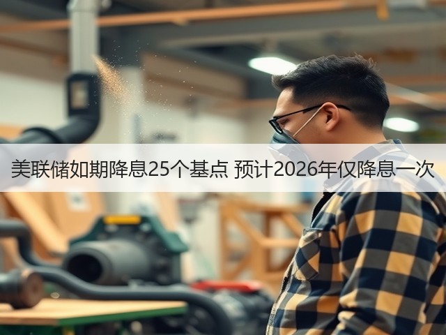 美联储如期降息25个基点 预计2026年仅降息一次(图1)