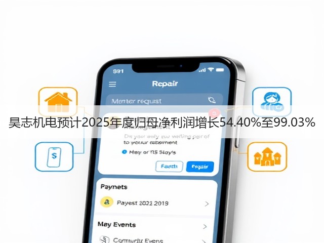 昊志机电预计2025年度归母净利润增长54.40%至99.03%(图1) 昊志机电预计2025年度归母净利润增长54.40%至99.03%(图1)