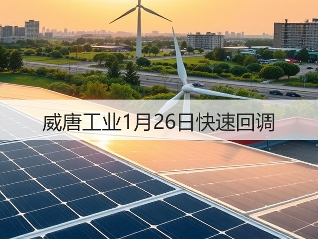 威唐工业1月26日快速回调(图3) 威唐工业1月26日快速回调(图3)