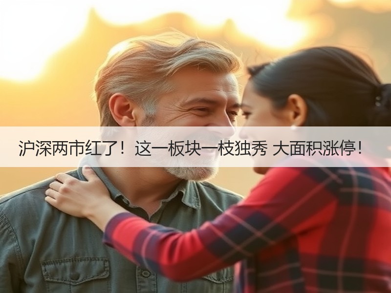 沪深两市红了！这一板块一枝独秀 大面积涨停！
