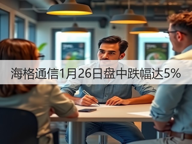 海格通信1月26日盘中跌幅达5%(图2) 海格通信1月26日盘中跌幅达5%(图2)