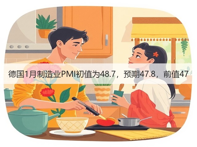 德国1月制造业PMI初值为48.7，预期47.8，前值47(图3)