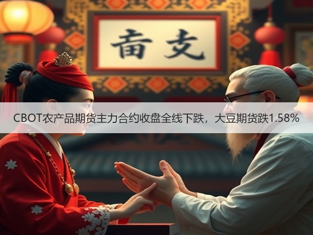 CBOT农产品期货主力合约收盘全线下跌，大豆期货跌1.58%(图2)