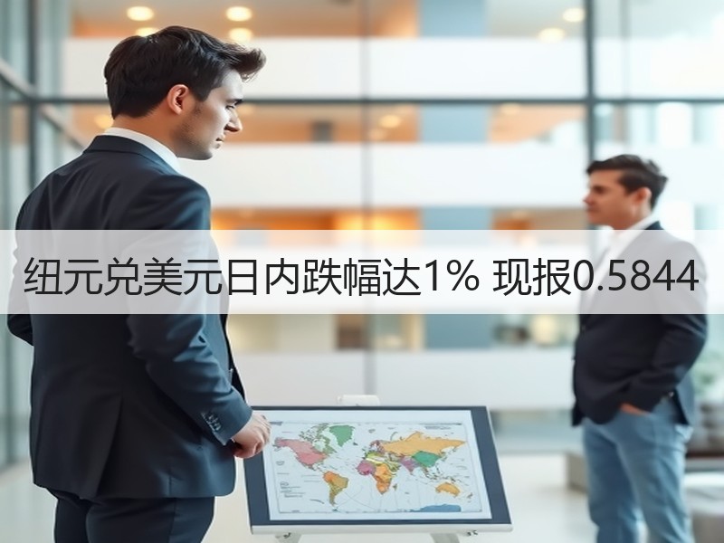 纽元兑美元日内跌幅达1% 现报0.5844
