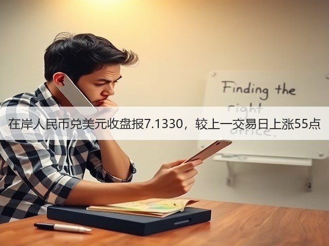 在岸人民币兑美元收盘报7.1330，较上一交易日上涨55点(图1)