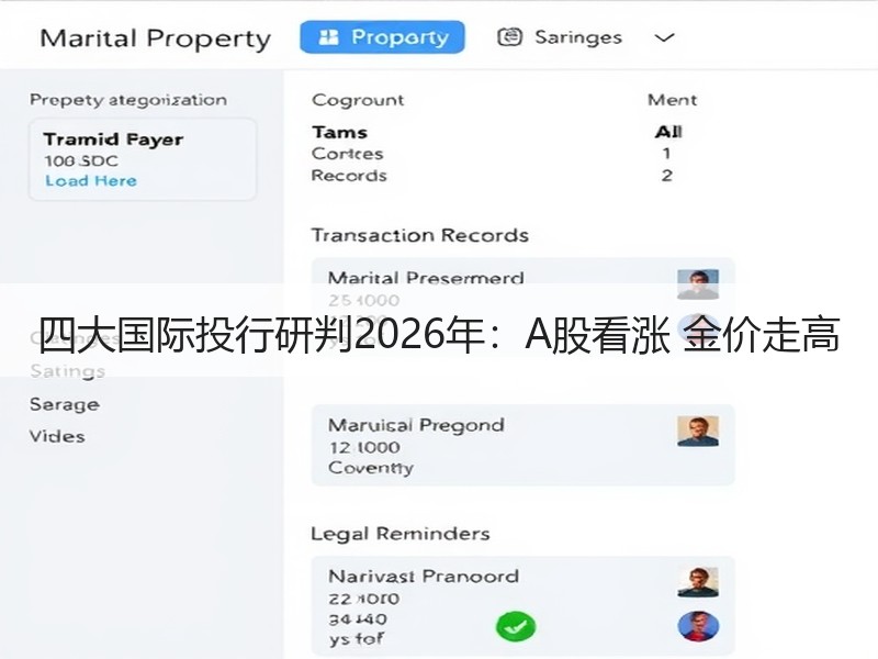 四大国际投行研判2026年：A股看涨 金价走高