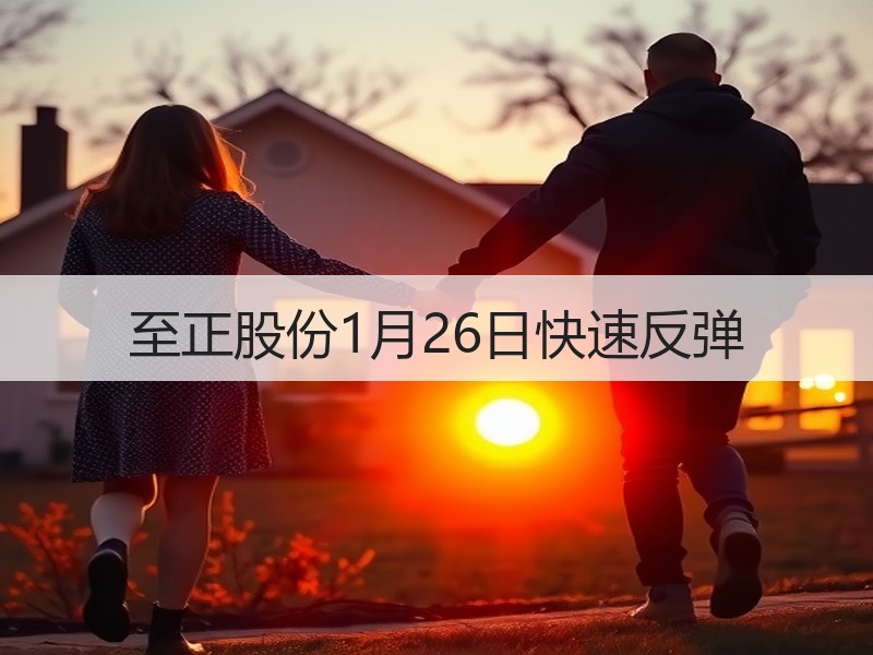 至正股份1月26日快速反弹