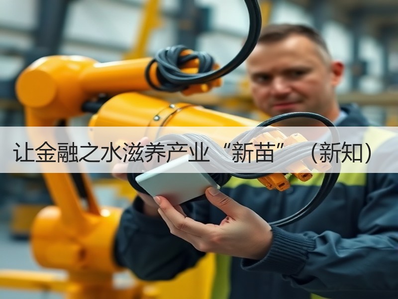 让金融之水滋养产业“新苗”（新知）