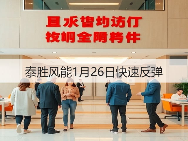 泰胜风能1月26日快速反弹(图2) 泰胜风能1月26日快速反弹(图2)