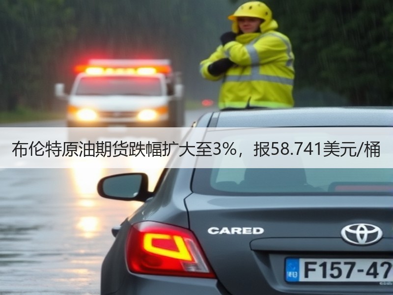 布伦特原油期货跌幅扩大至3%，报58.741美元/桶