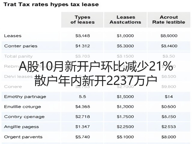 A股10月新开户环比减少21% 散户年内新开2237万户(图3) A股10月新开户环比减少21% 散户年内新开2237万户(图3)
