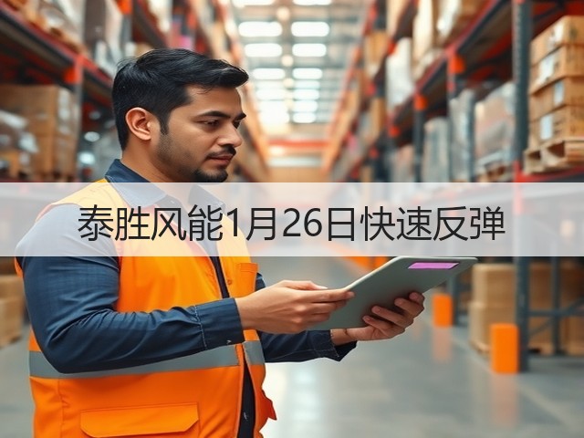 泰胜风能1月26日快速反弹(图3) 泰胜风能1月26日快速反弹(图3)
