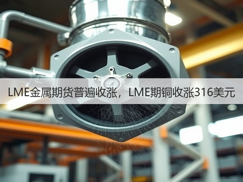 LME金属期货普遍收涨，LME期铜收涨316美元
