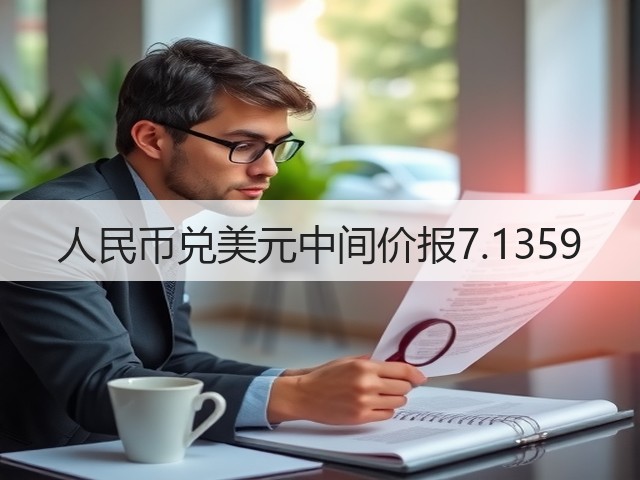 人民币兑美元中间价报7.1359(图1)