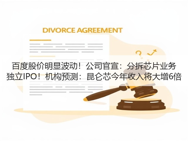 百度股价明显波动!公司官宣:分拆芯片业务 独立IPO!机构预测:昆仑芯今年收入将大增6倍(图2) 百度股价明显波动!公司官宣:分拆芯片业务 独立IPO!机构预测:昆仑芯今年收入将大增6倍(图2)
