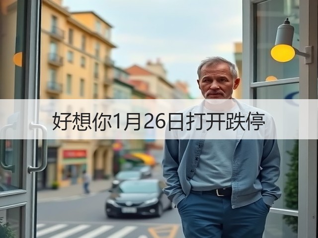 好想你1月26日打开跌停(图2)