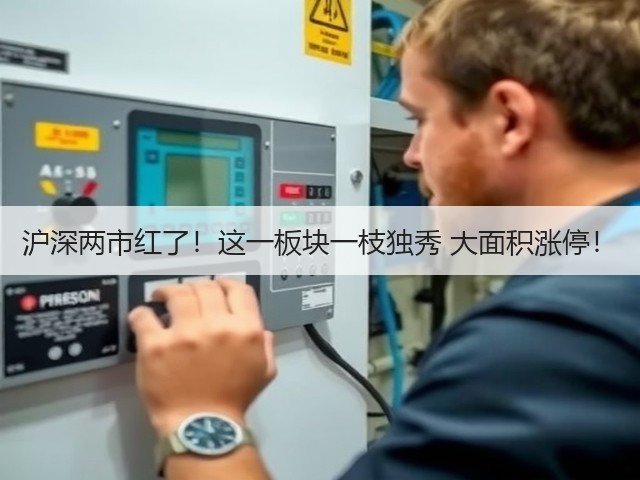 沪深两市红了！这一板块一枝独秀 大面积涨停！(图1)
