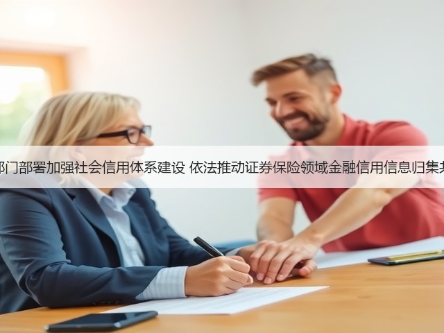 四部门部署加强社会信用体系建设 依法推动证券保险领域金融信用信息归集共享(图2) 四部门部署加强社会信用体系建设 依法推动证券保险领域金融信用信息归集共享(图2)
