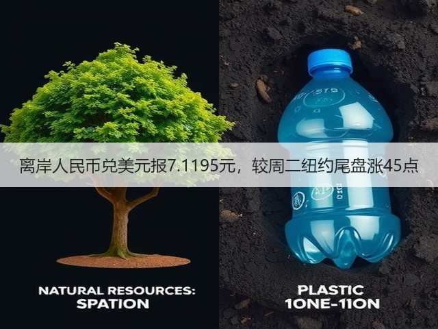 离岸人民币兑美元报7.1195元，较周二纽约尾盘涨45点(图1)