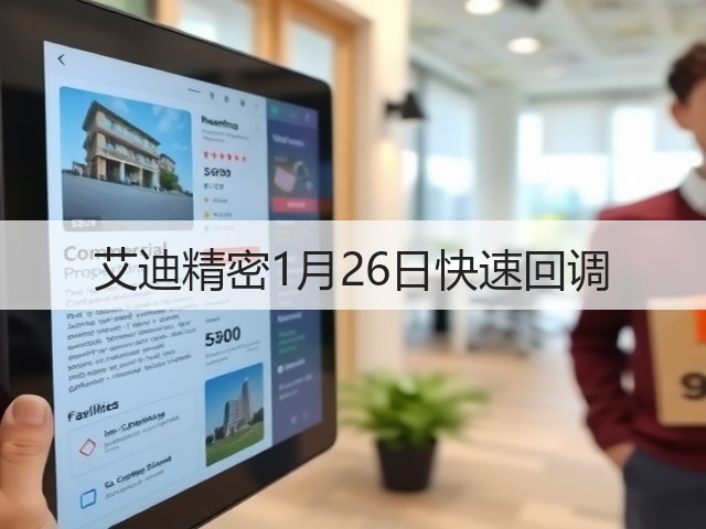 艾迪精密1月26日快速回调(图3) 艾迪精密1月26日快速回调(图3)