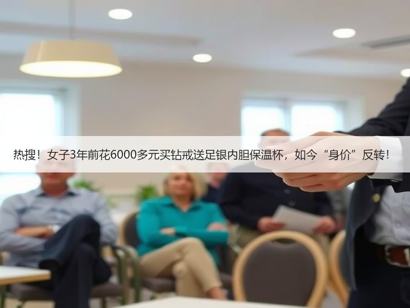 热搜！女子3年前花6000多元买钻戒送足银内胆保温杯，如今“身价”反转！