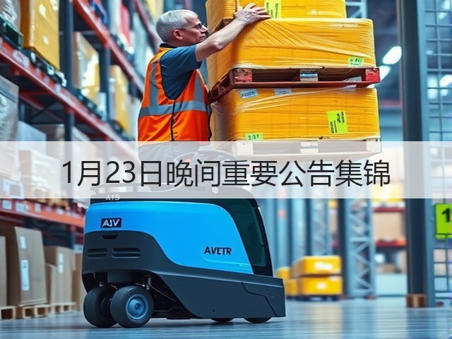 1月23日晚间重要公告集锦(图1) 1月23日晚间重要公告集锦(图1)