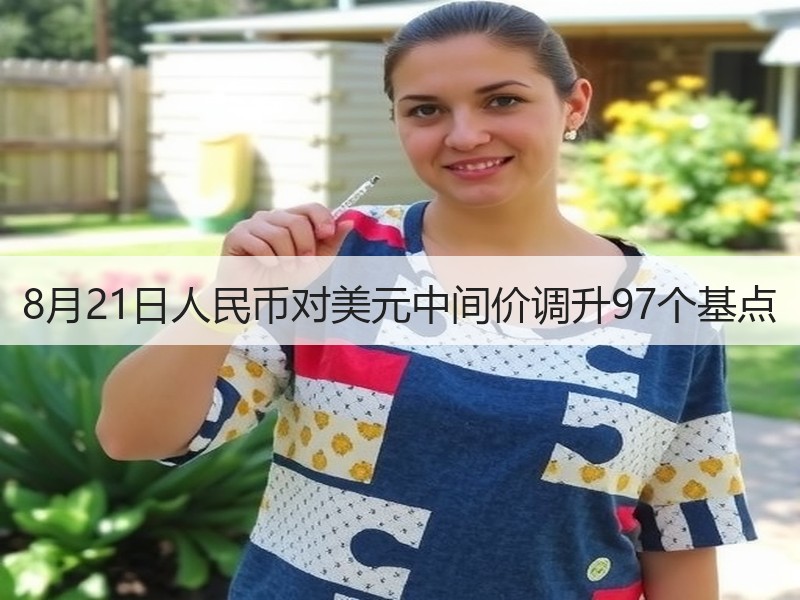 8月21日人民币对美元中间价调升97个基点