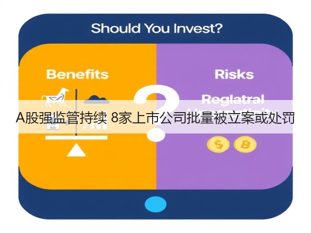 A股强监管持续 8家上市公司批量被立案或处罚(图2) A股强监管持续 8家上市公司批量被立案或处罚(图2)