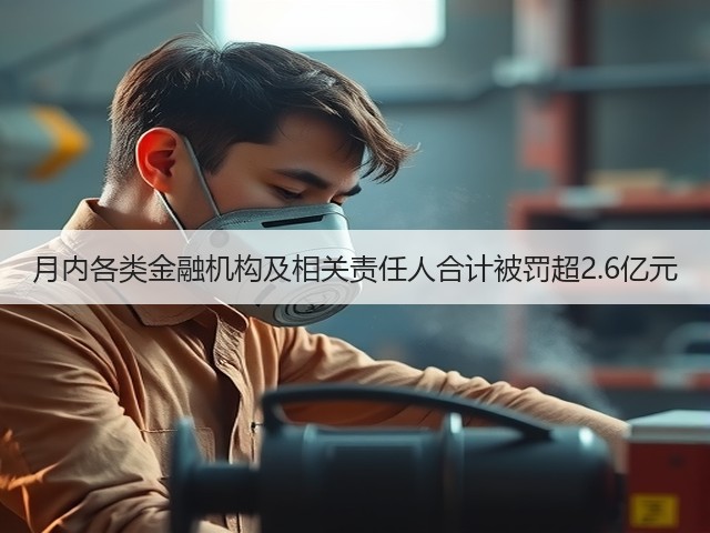 月内各类金融机构及相关责任人合计被罚超2.6亿元(图3)