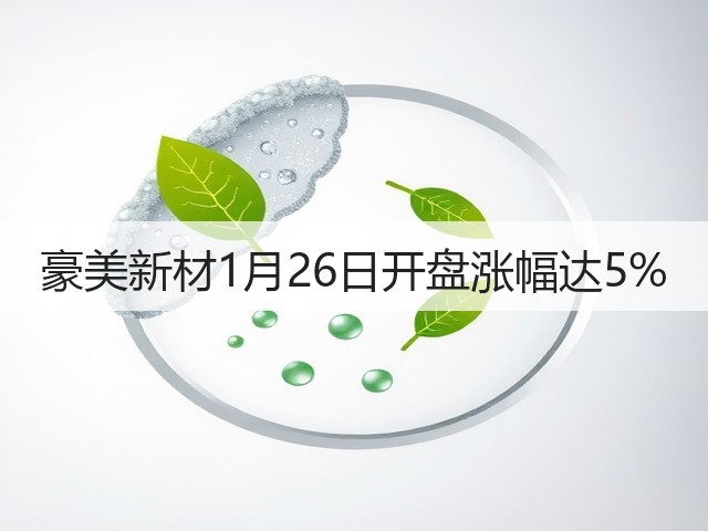 豪美新材1月26日开盘涨幅达5%(图3)