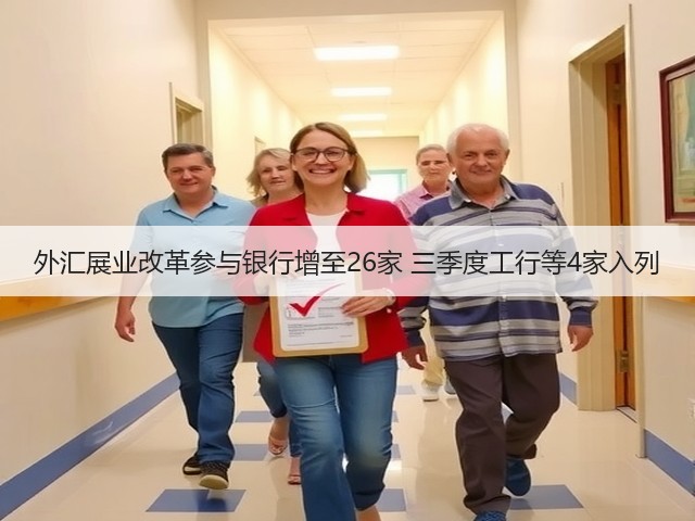 外汇展业改革参与银行增至26家 三季度工行等4家入列(图2)