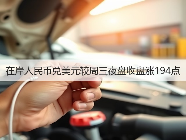 在岸人民币兑美元较周三夜盘收盘涨194点(图1)
