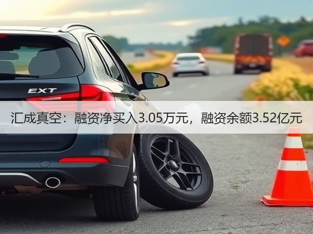 汇成真空：融资净买入3.05万元，融资余额3.52亿元(图3)