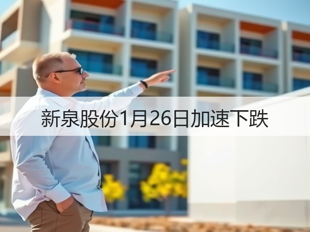 新泉股份1月26日加速下跌(图3)