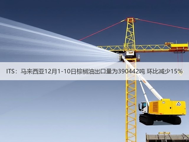 ITS：马来西亚12月1-10日棕榈油出口量为390442吨 环比减少15%(图2)