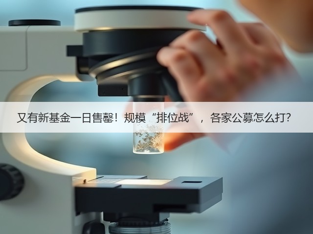 又有新基金一日售罄!规模“排位战”,各家公募怎么打?(图3) 又有新基金一日售罄!规模“排位战”,各家公募怎么打?(图3)