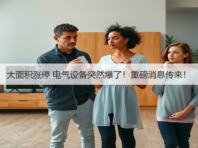 大面积涨停 电气设备突然爆了！重磅消息传来！(图3)